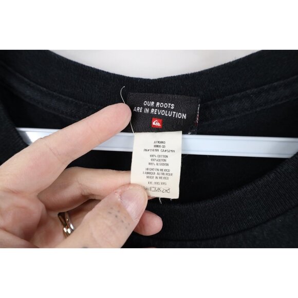 Vintage Y2K Quiksilver Surfing Mens 2XL Faded Spell Out Short Sleeve T-Shirt - Picture 7 of 14